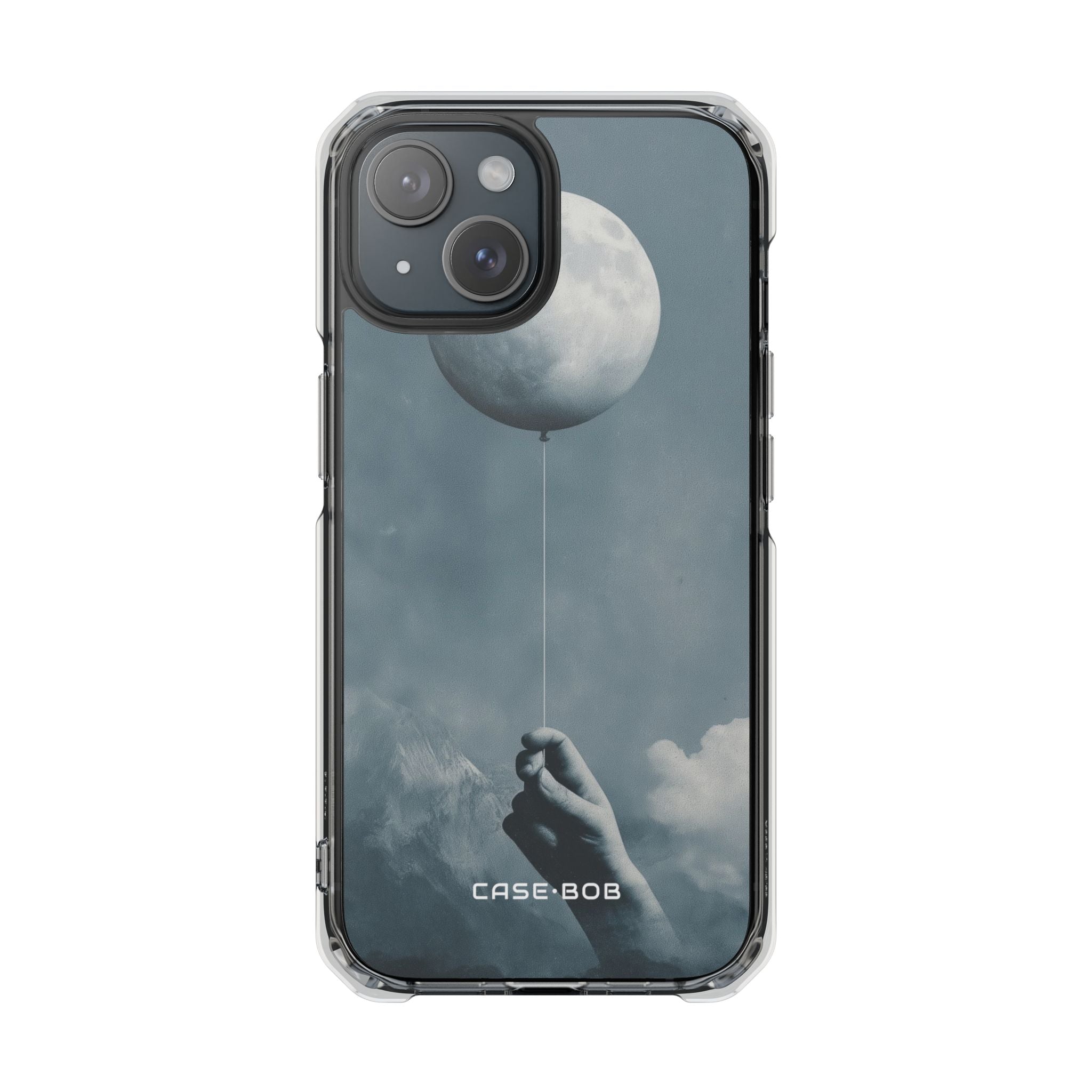 Moon Balloon Gray iPhone 15 Case - Impact