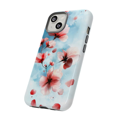 Pink Blossom Drift iPhone 14 Case - Tough