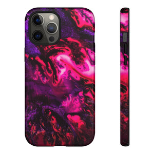 Deep Pink Galaxy Ink Art iPhone Case (Protective) iPhone 12 Pro Max Glossy Phone Case