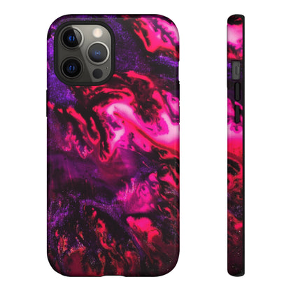 Deep Pink Galaxy Ink Art iPhone Case (Protective) iPhone 12 Pro Max Glossy Phone Case