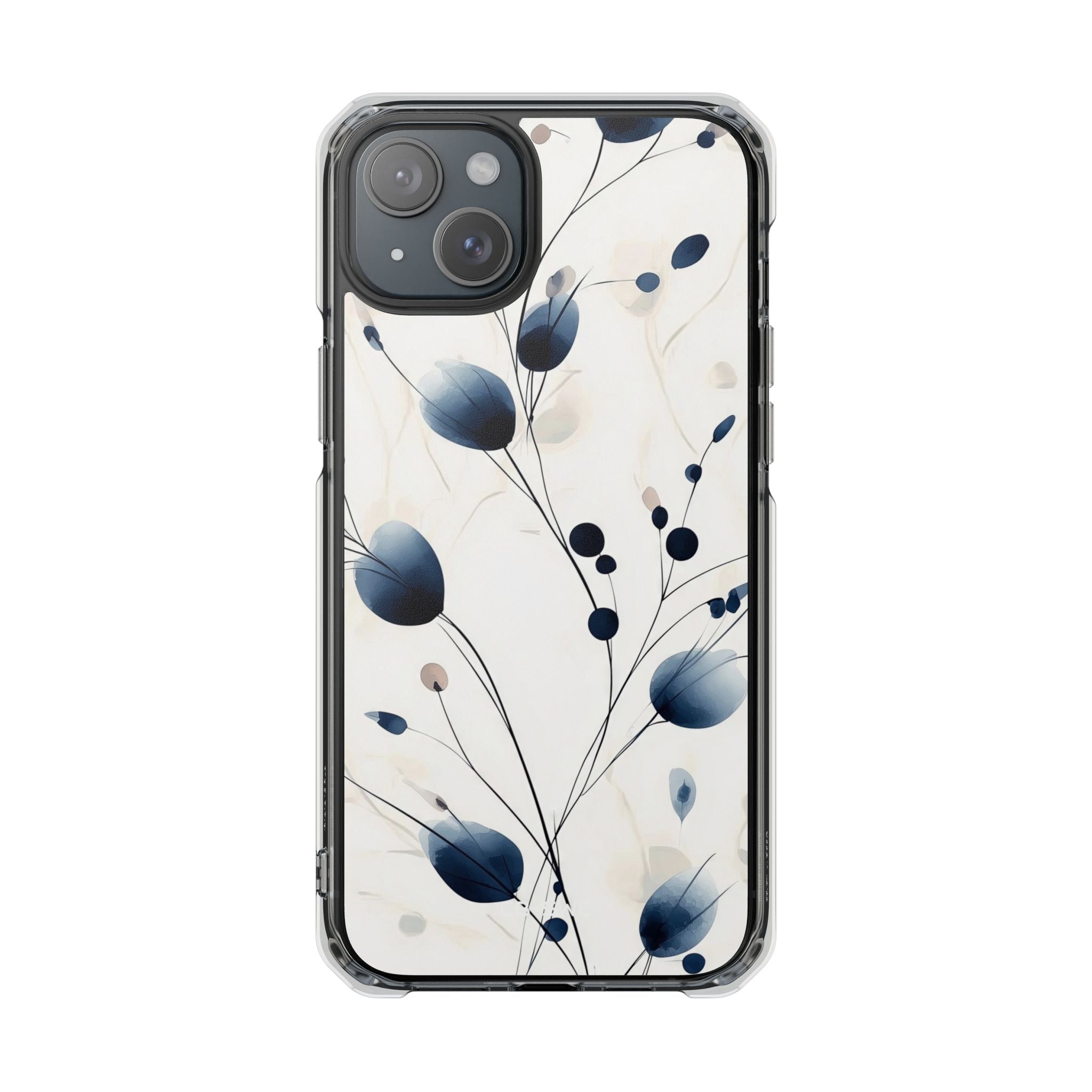 Floral Harmony Blue iPhone Case - Impact