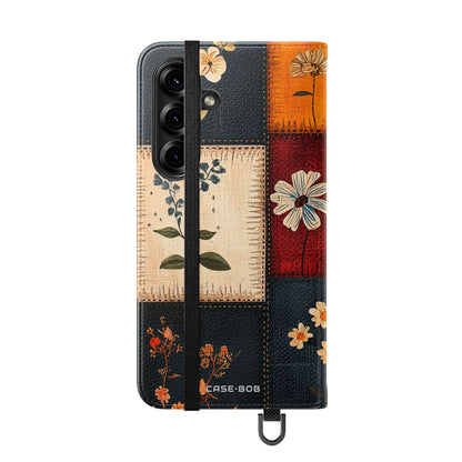 Patchwork Blooms - Samsung S25 Case - Wallet