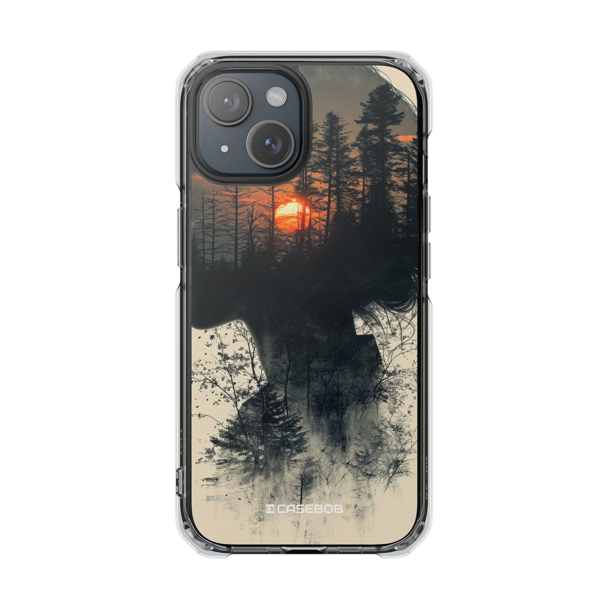 Tranquil Silhouette - Phone Case for iPhone (Clear Impact - Magnetic)