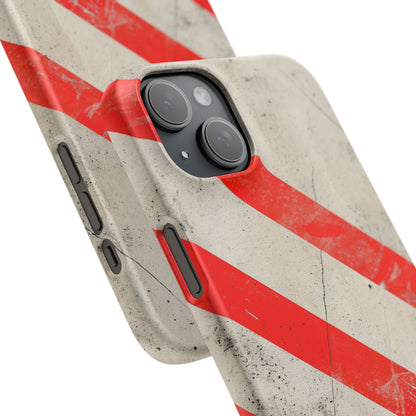 Striker Crimson Stripes iPhone 15 - Slim Phone Case