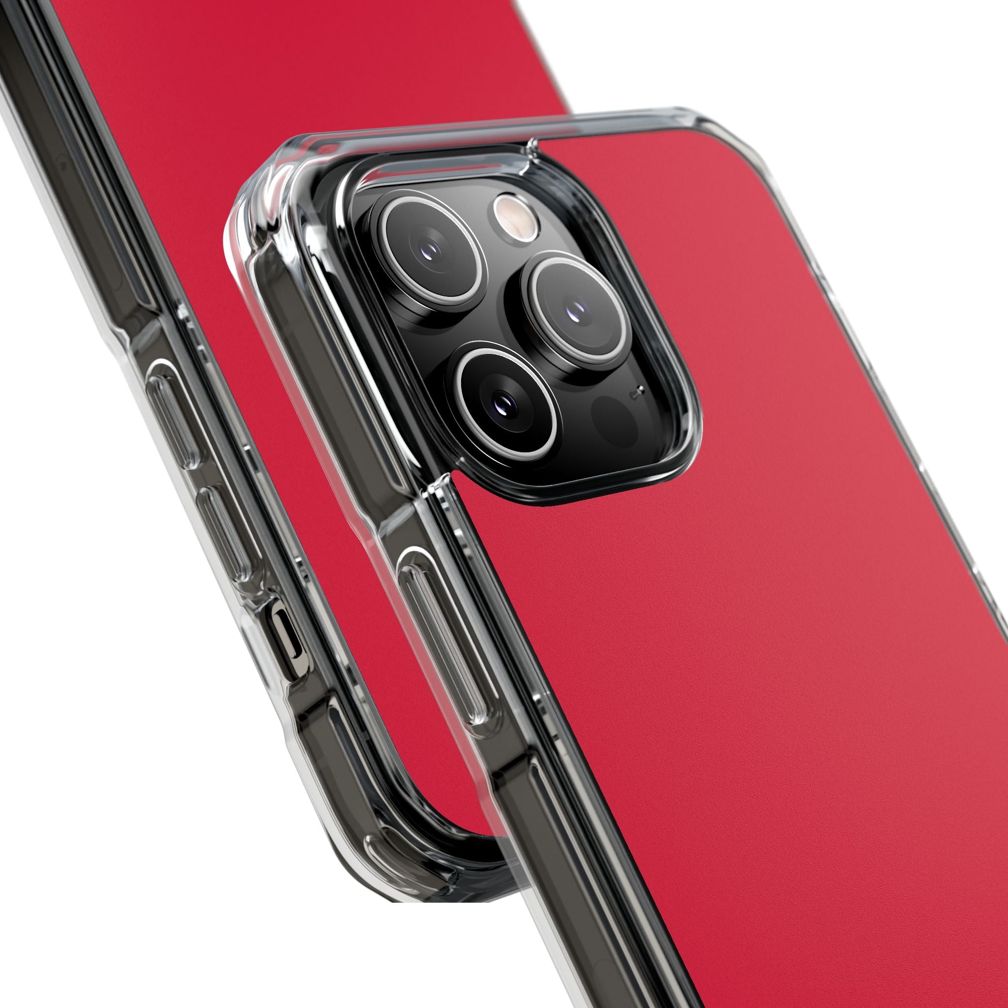 Crimson Red - Clear Impact Case for iPhone