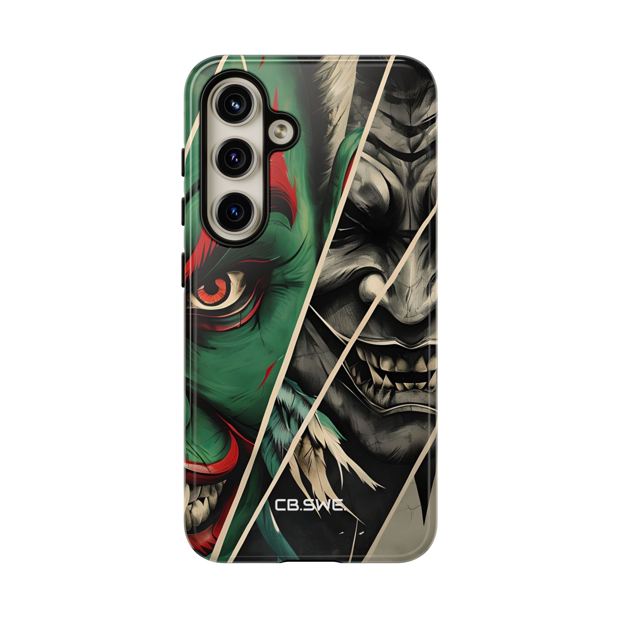 Striking Japanese Mask Art Vivid Colors Samsung S24 - Tough