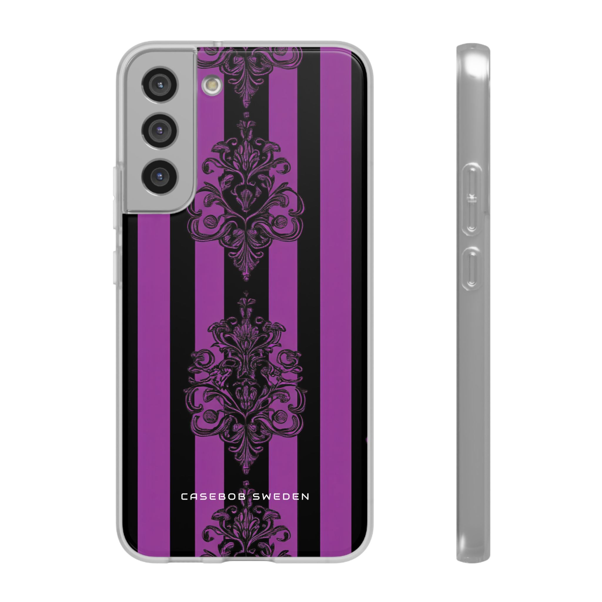 Gothic Elegance with Vertical Stripes and Ornamental Motifs Samsung S22 - Flexi Phone Case