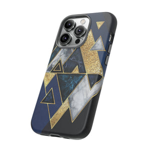 Dark Blue Geometric - Protective Phone Case