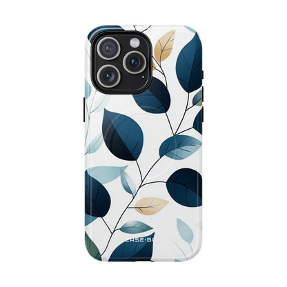 Navy Leaf Veins iPhone 15 Pro Max Case - Tough+
