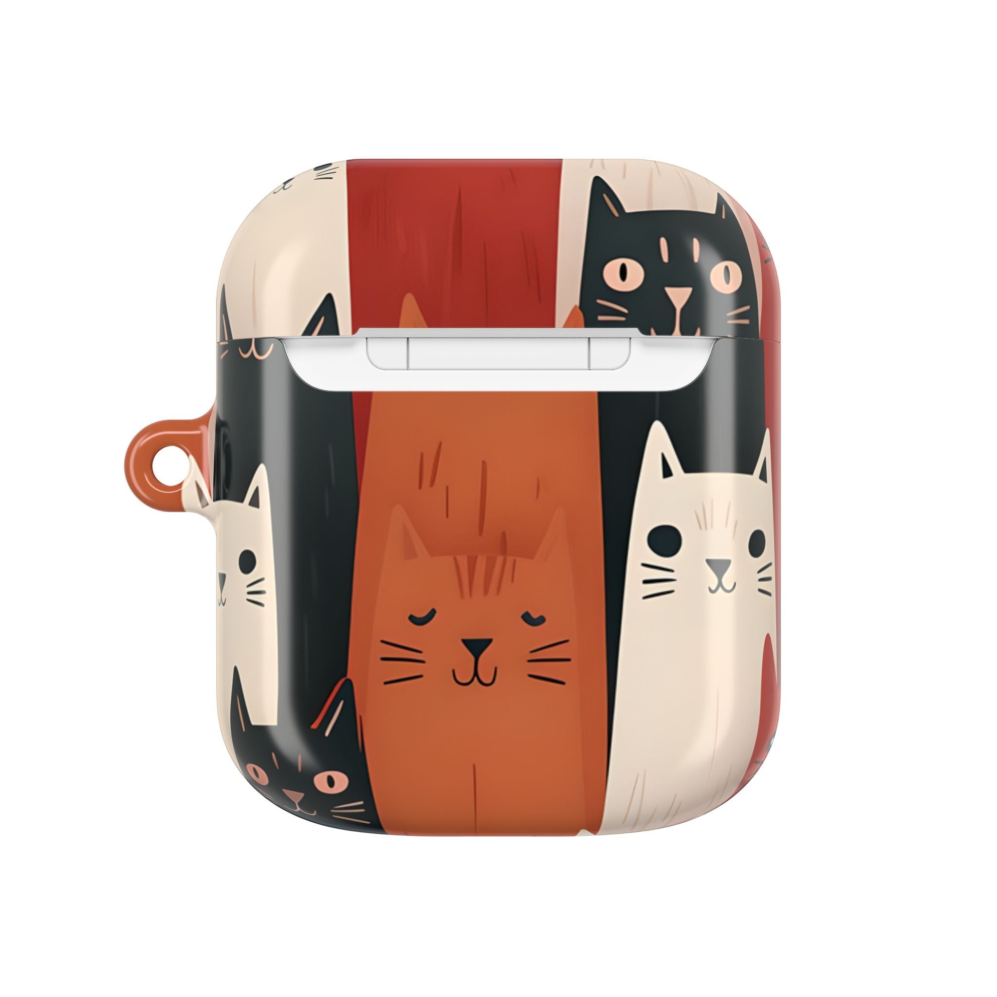 Cat Columns Orange - AirPods Case