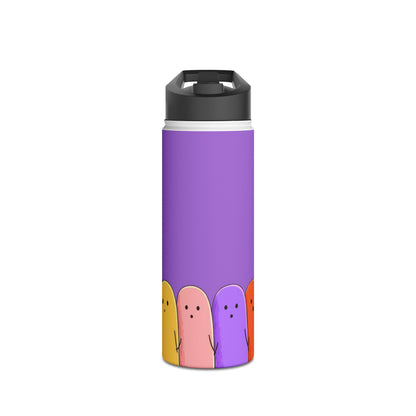 Colorful Ghosts Line - Stainless Steel Water Bottle