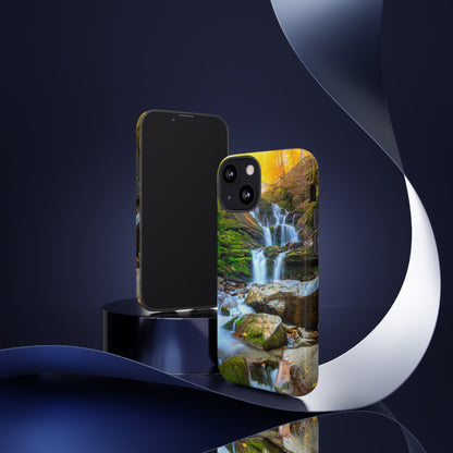 Autumn Mountain Waterfall - Protective Phone Case