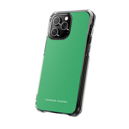 Medium Sea Green iPhone 14 - Clear Impact Phone Case