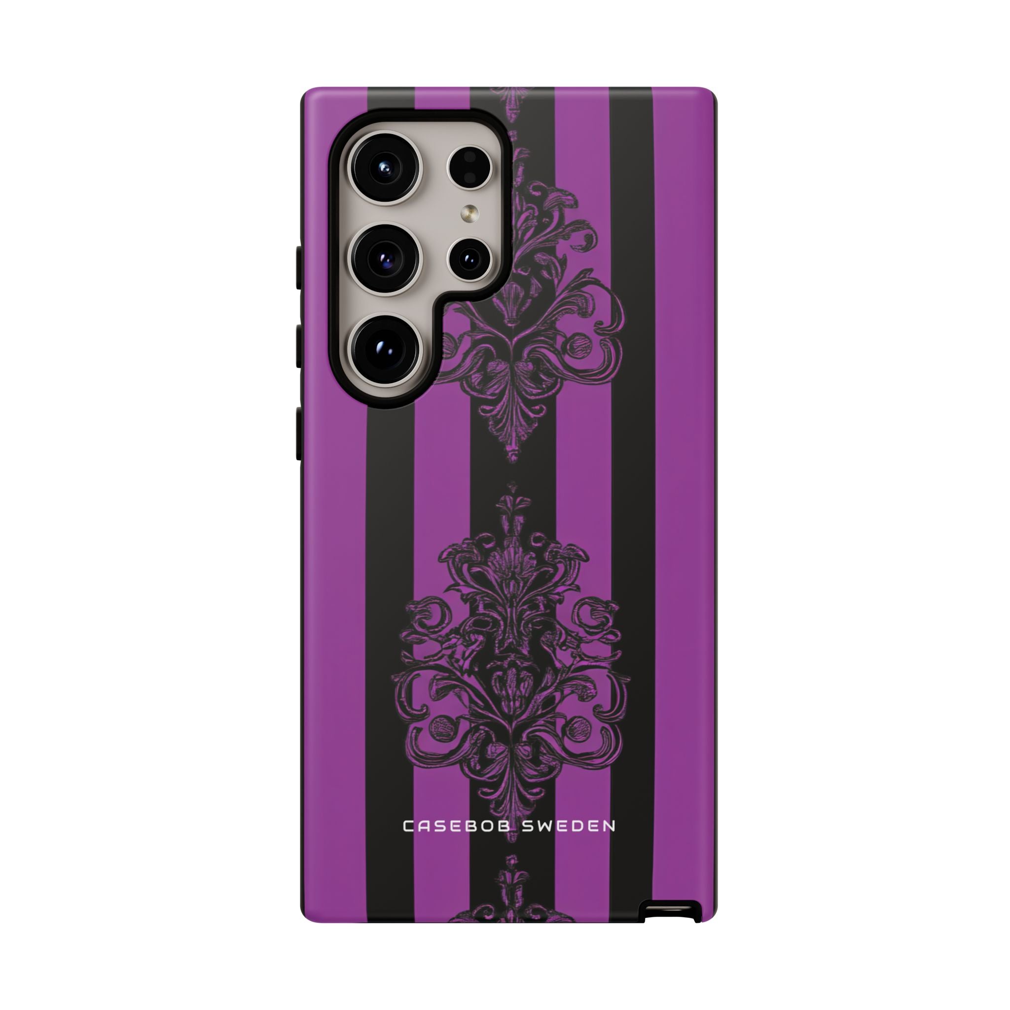 Gothic Elegance with Vertical Stripes and Ornamental Motifs Samsung S24 - Tough Phone Case