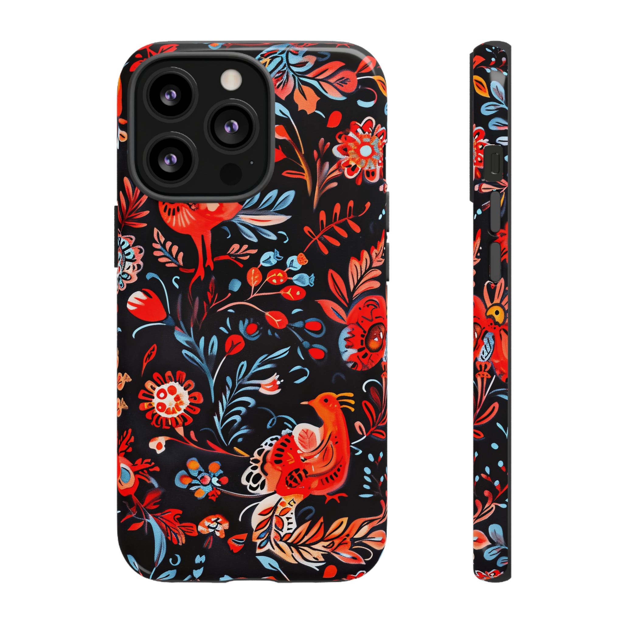 Slavic Myth Firebird & Domovoi - Protective Phone Case