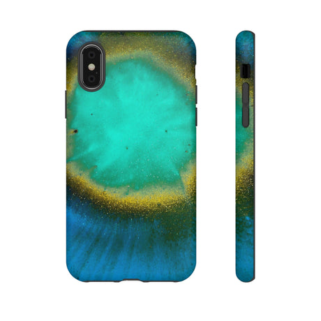 Green Yelly Ink Art iPhone Case (Protective) iPhone X Matte Phone Case