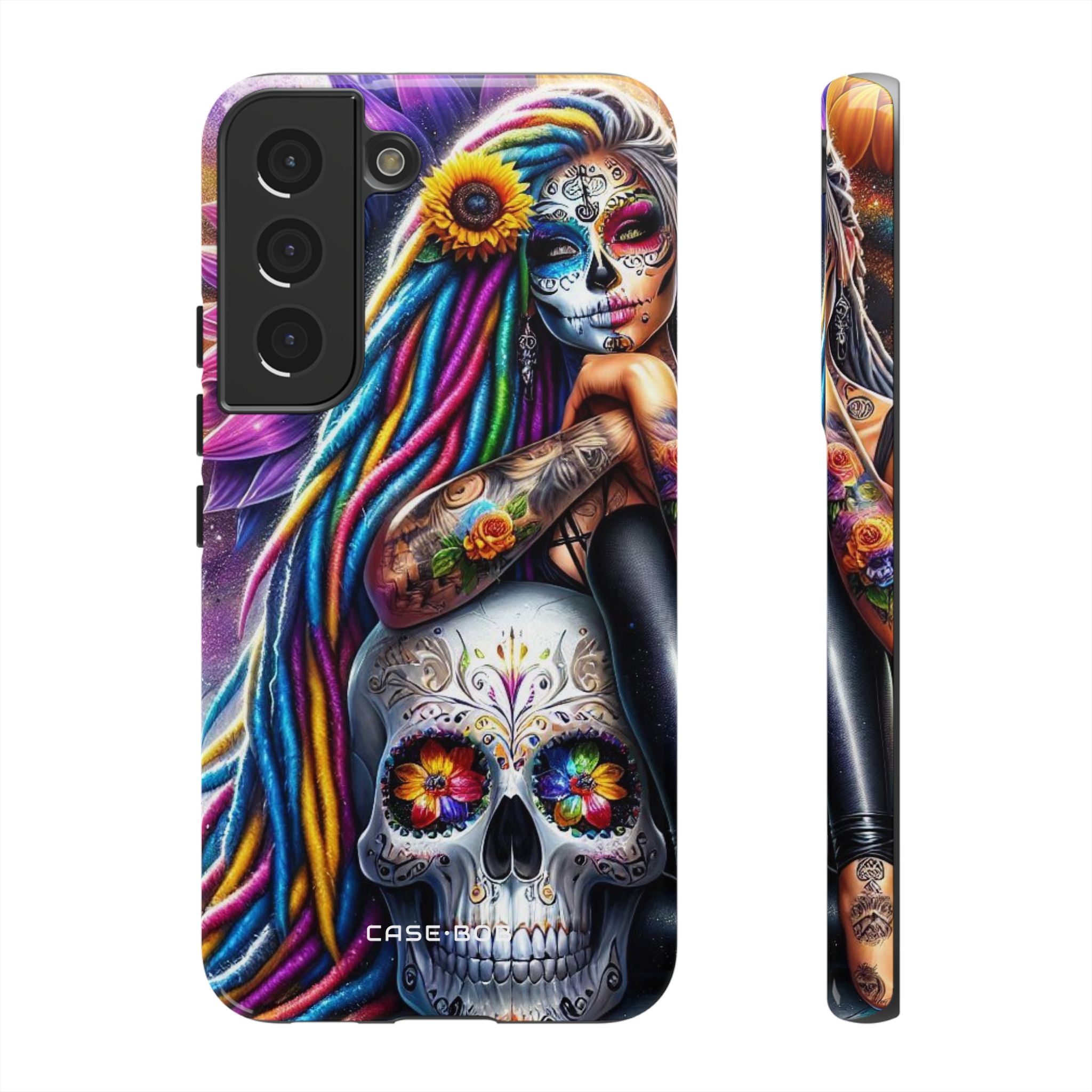 Sunflower Skull Glow Samsung S22 Case - Tough