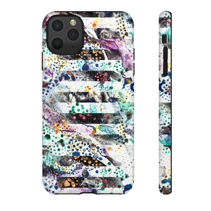 Abstract Green Purple - Protective Phone Case