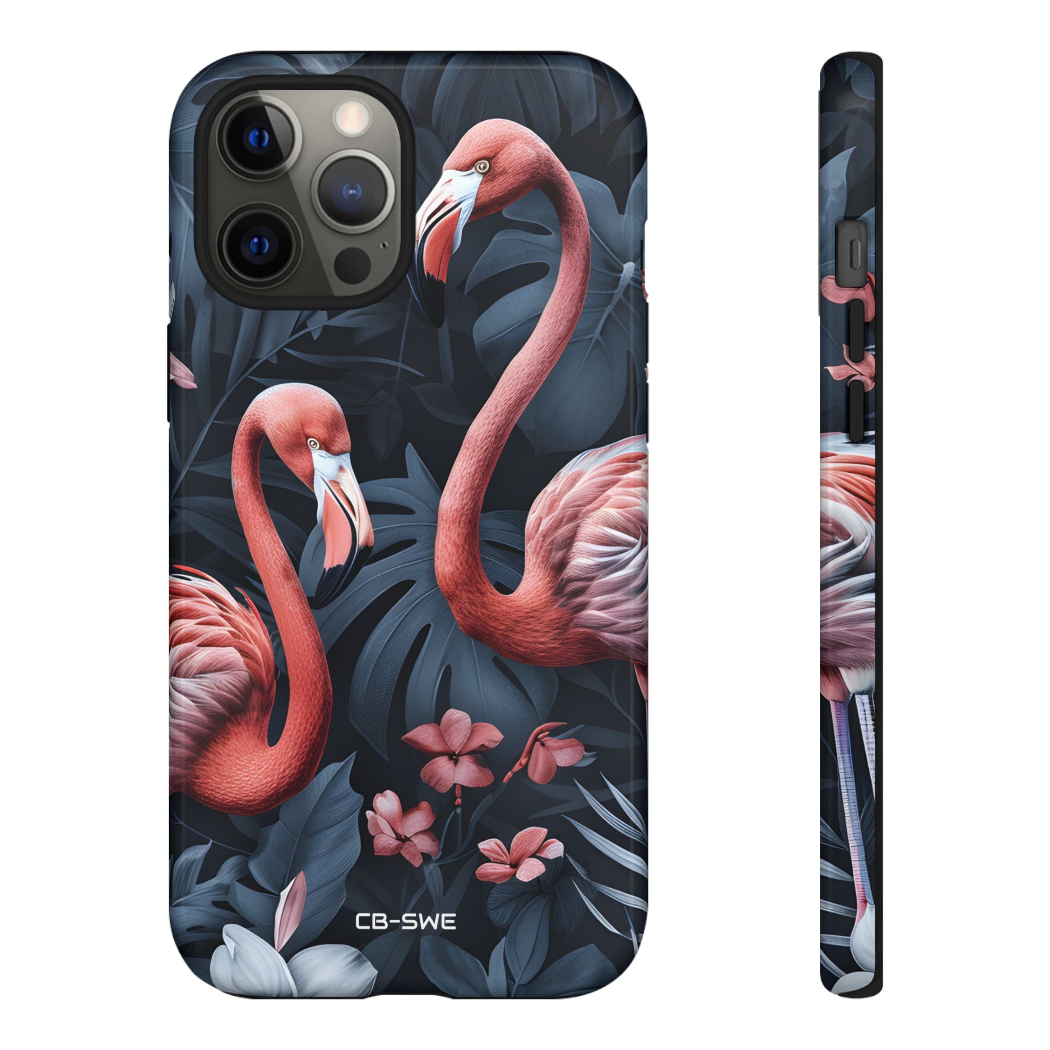 Flamingos Embrace Nature - iPhone Case
