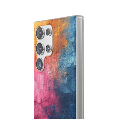 Blue Pink Abstract - Flexi Samsung S23 Phone Case