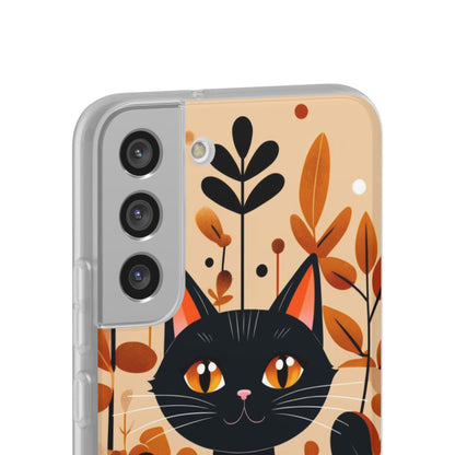 Black Cat Glow Samsung S22 Plus Case - Soft