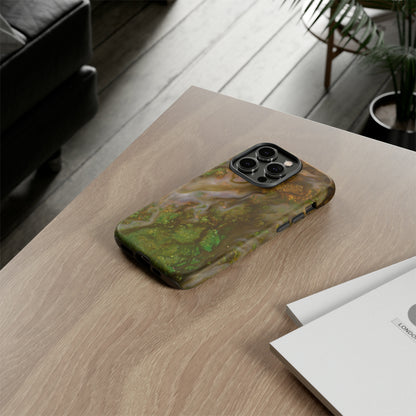 Smaragd Green Ink Art - Protective Phone Case