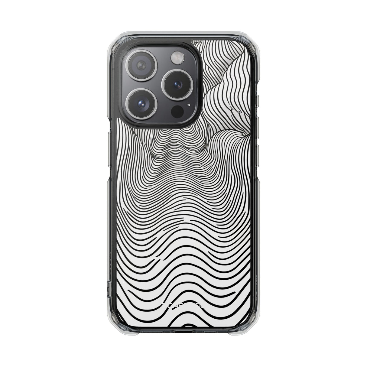 Fluid Waves - Phone Case for iPhone (Clear Impact - Magnetic)