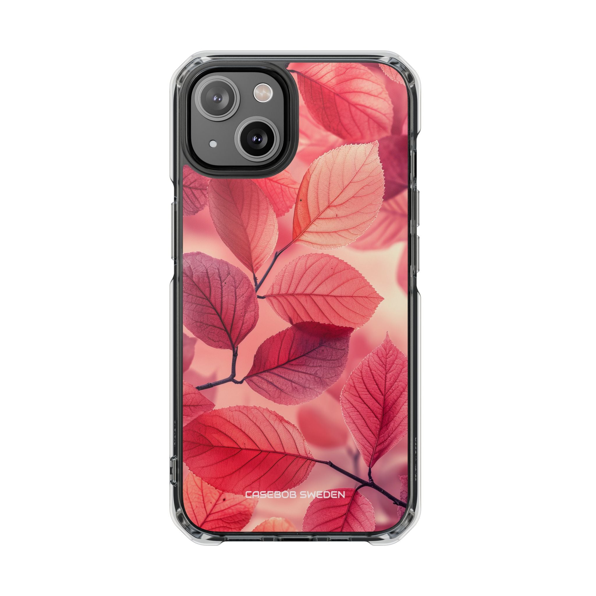 Pink Purple Nature Pattern - Clear Impact iPhone 14 Phone Case