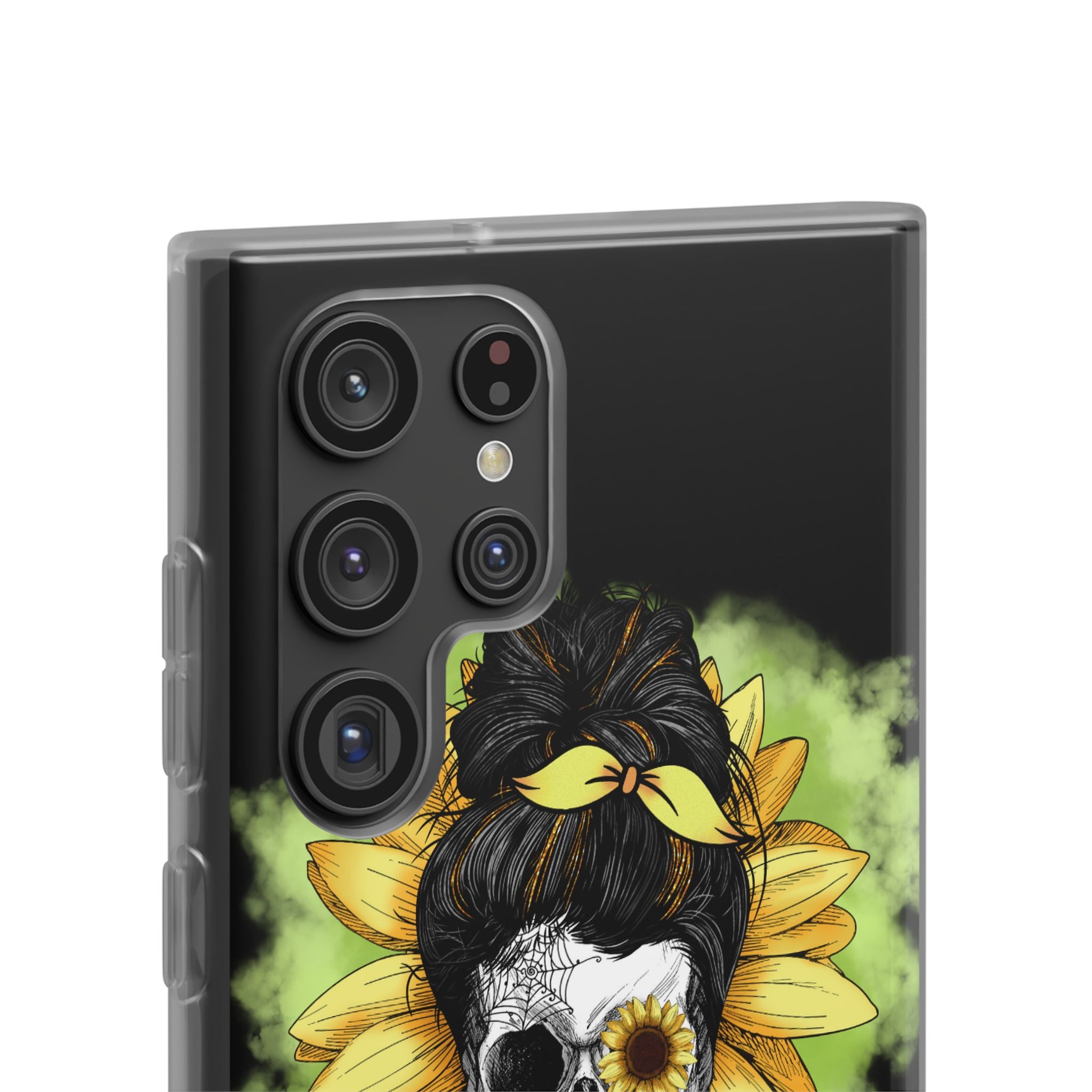 Sunflower Skull Samsung S22 Ultra Case - Soft