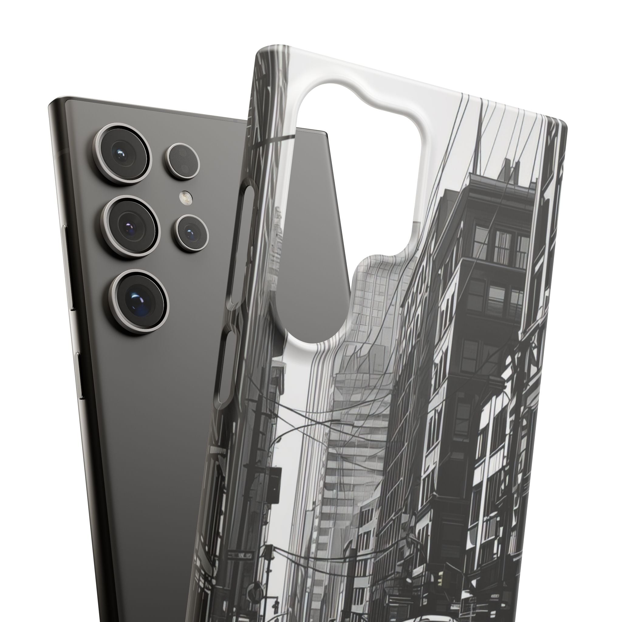 Urban Cityscape Line Perspective Samsung S24 - Slim Phone Case