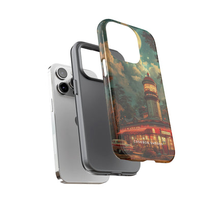 Vintage Moonlit Diner Fantasy iPhone 14 - Tough Phone Case