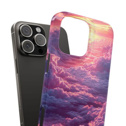 Pink Purple Clouds - Slim iPhone 16 Phone Case