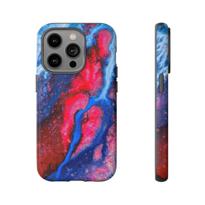 Red n Blue Ink Art iPhone Case (Protective) iPhone 14 Pro Matte Phone Case