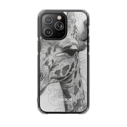 Swirling Giraffe Art iPhone 14 - Impact Clear+