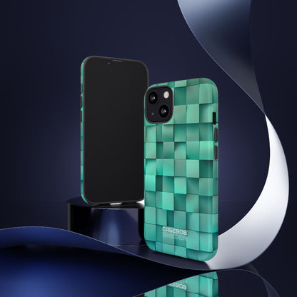 Folded Blue Squares iPhone 13 - Tough