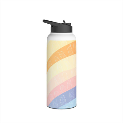 Pastel Rainbow Glow - Stainless Steel Water Bottle