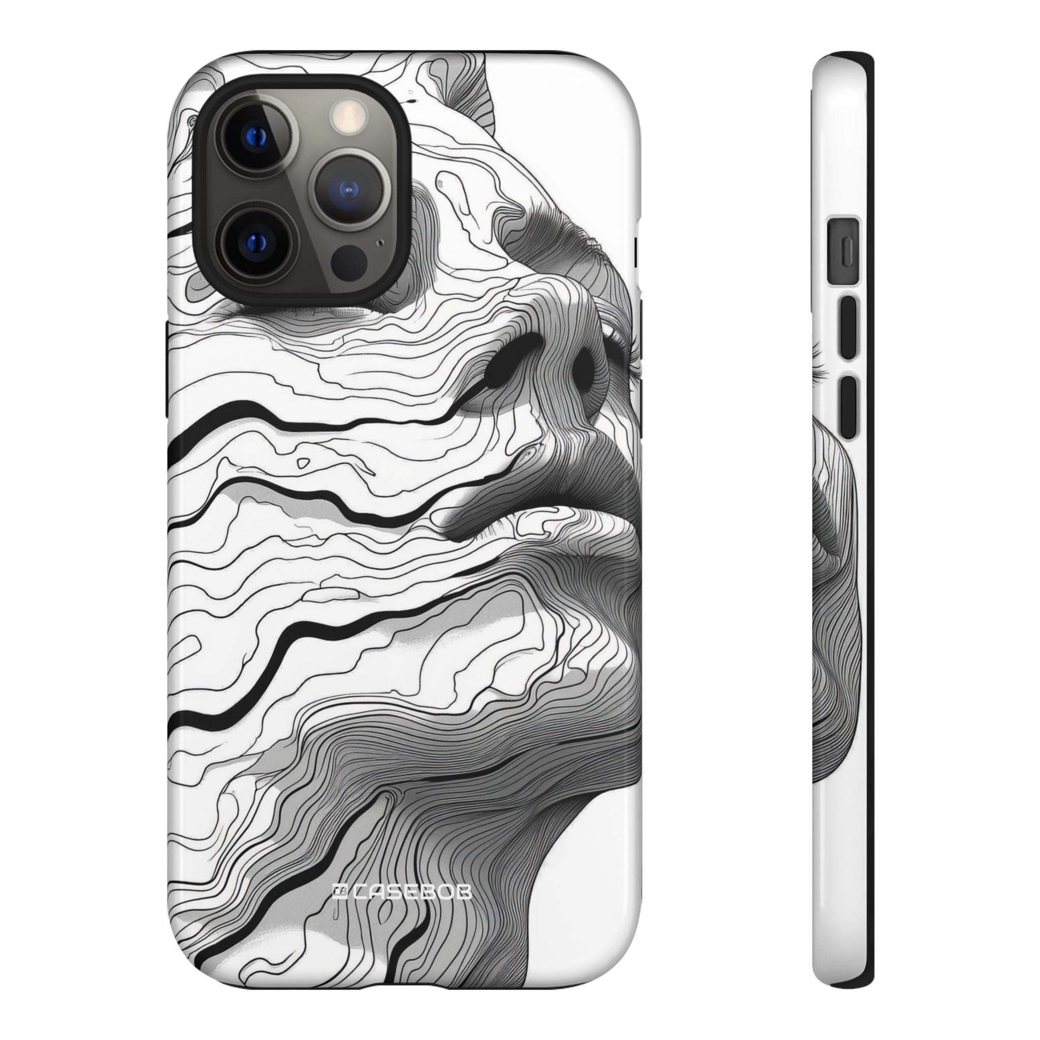 Topographic Serenity | Protective Phone Case for iPhone