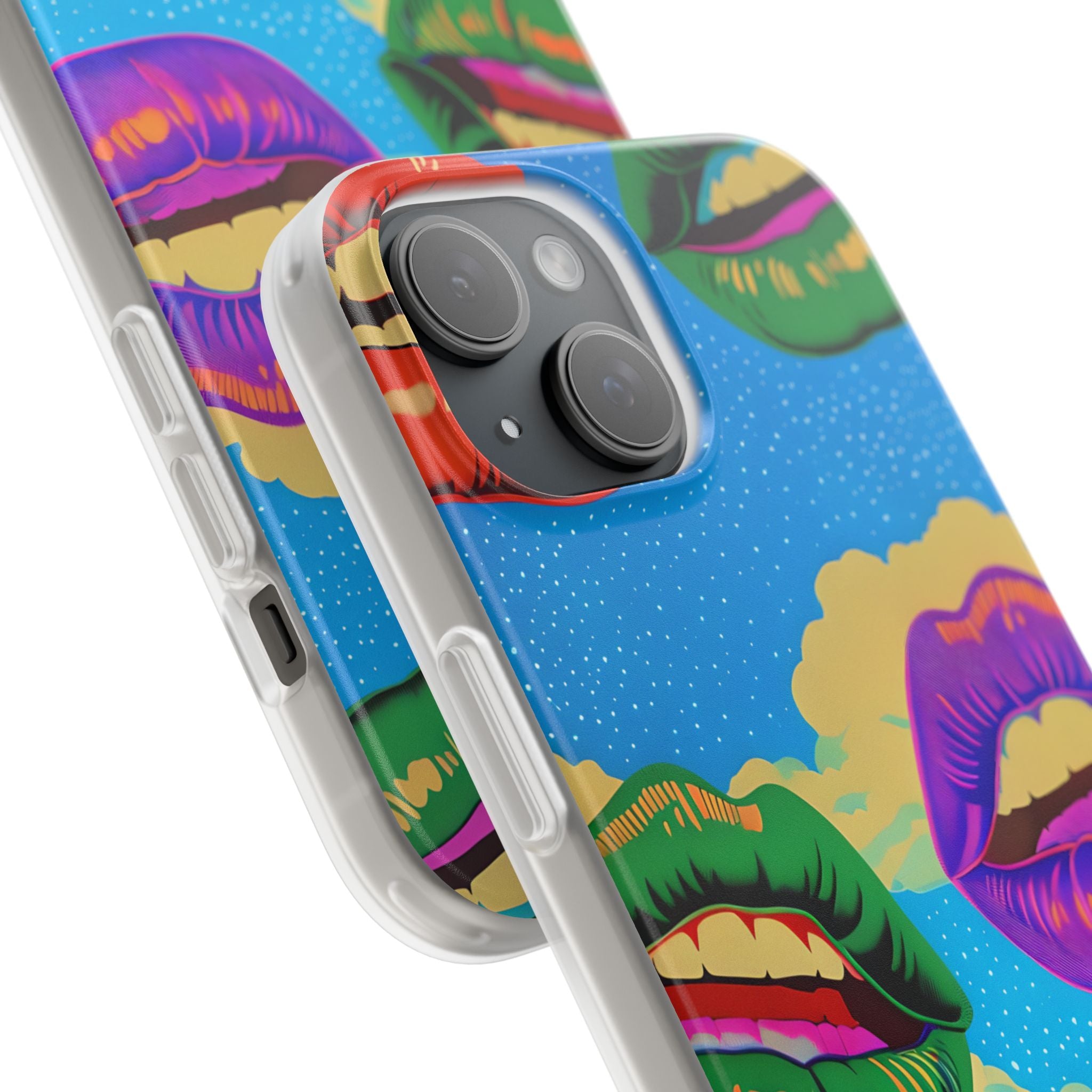 Colorful Lipscape iPhone 15 Case - Soft