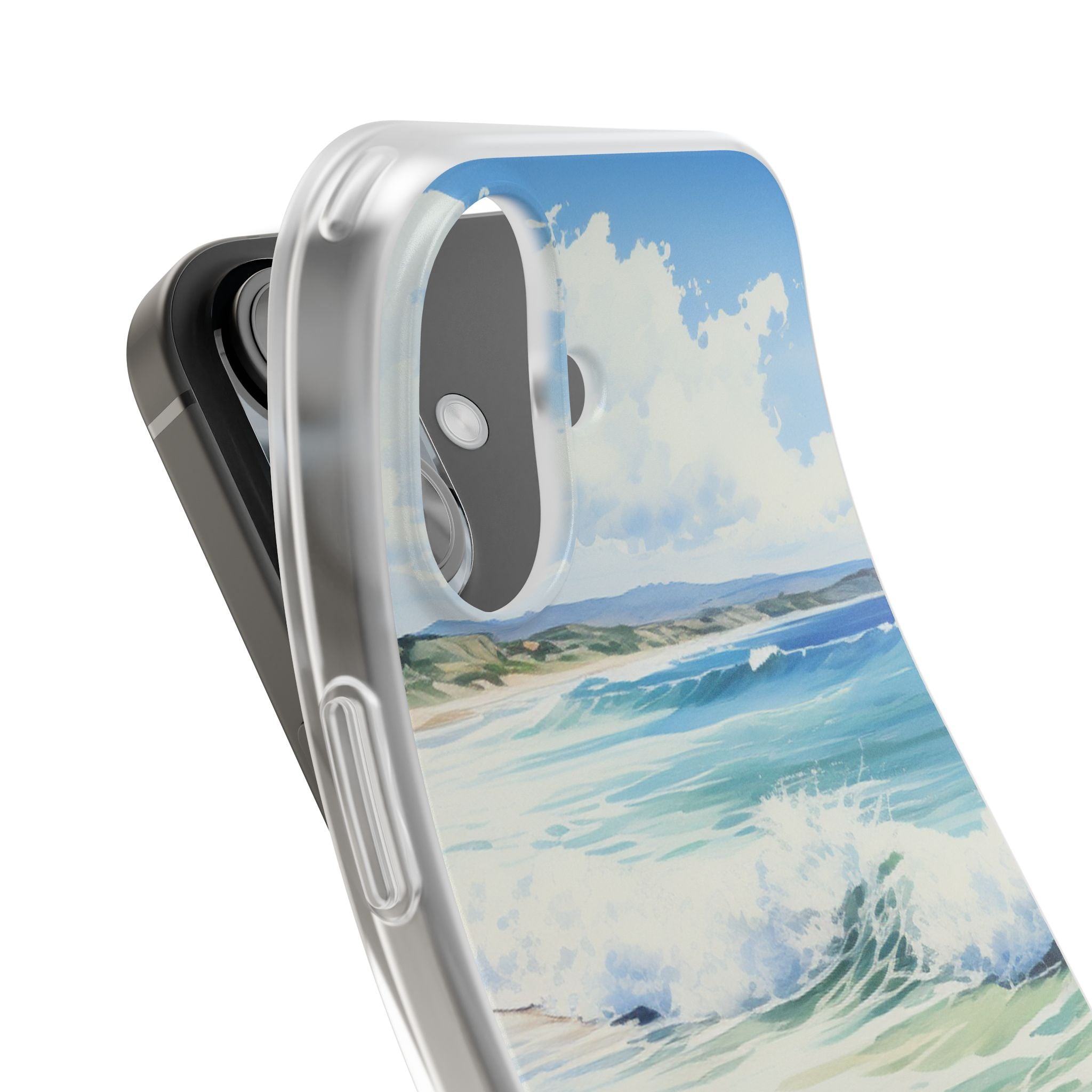 Foamy Wave Breeze iPhone 16 Case - Soft