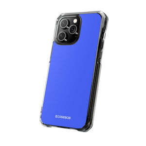 Neonblau | Handyhülle für iPhone (Clear Impact Case – magnetisch) 