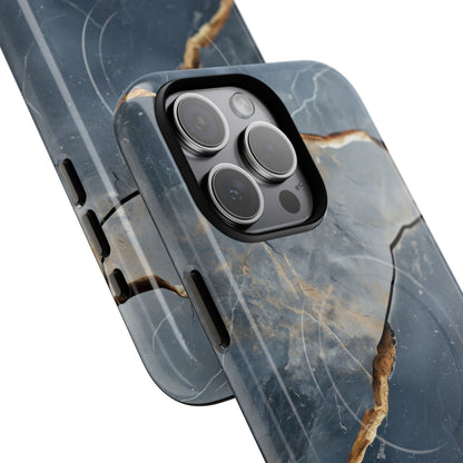 Jagged Vein Navy iPhone 15 Pro Max Case - Tough+