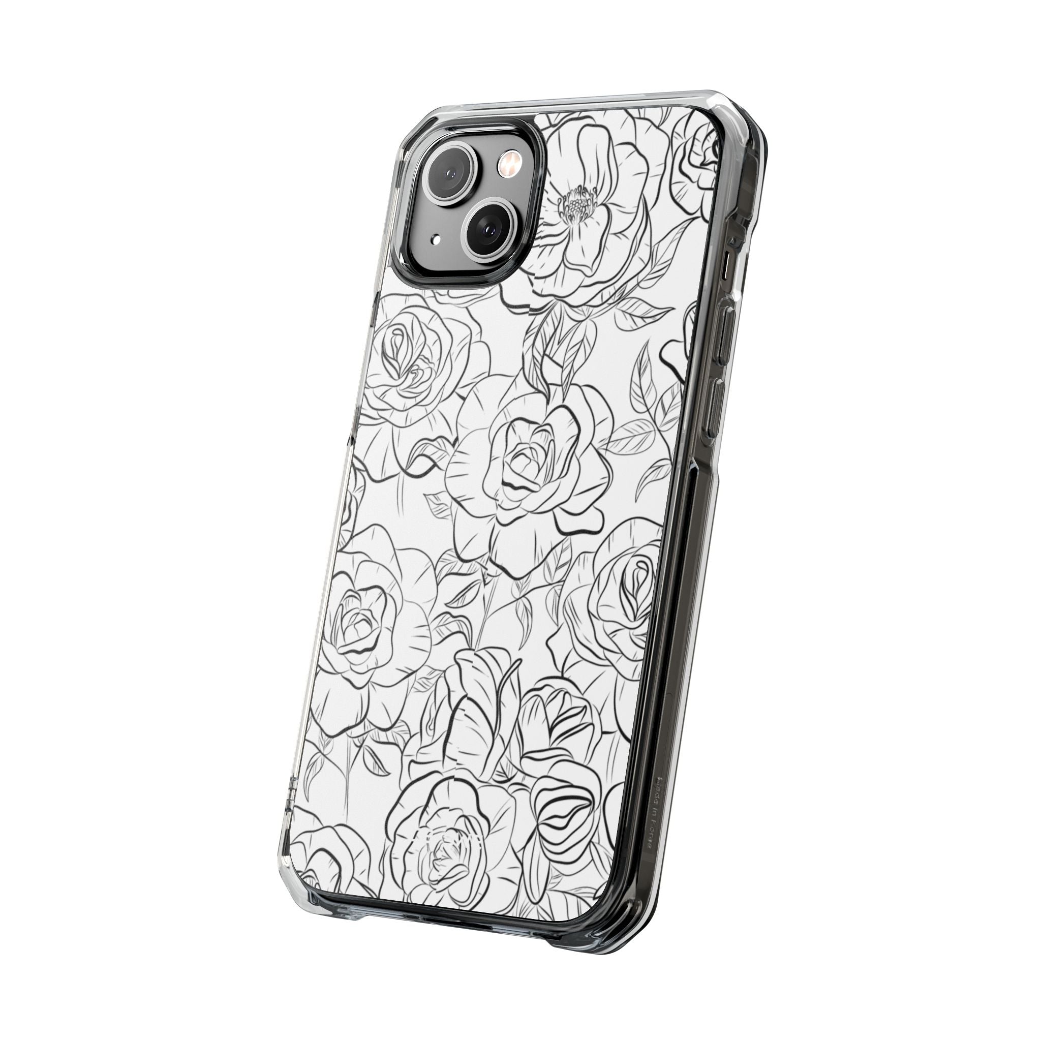 Intricate Rose Sketches iPhone Case - Impact