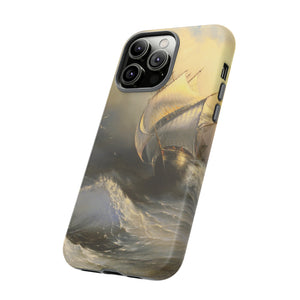 Oil painting - Ancient sailing vessel - Protective Phone Case