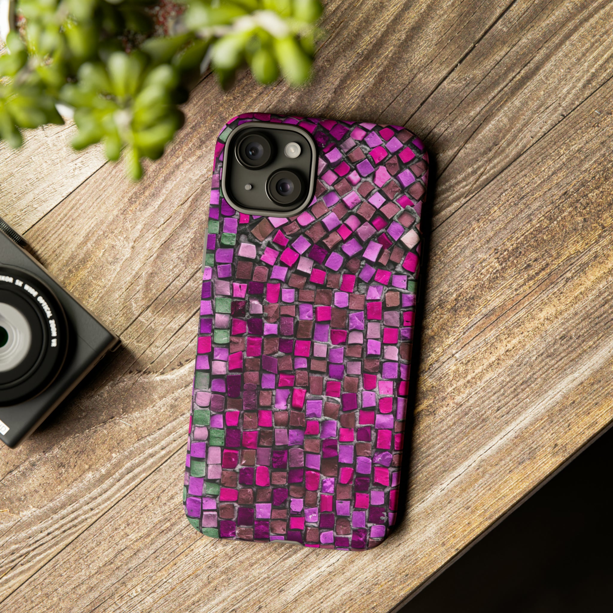 Purple Mosaic - Protective Phone Case