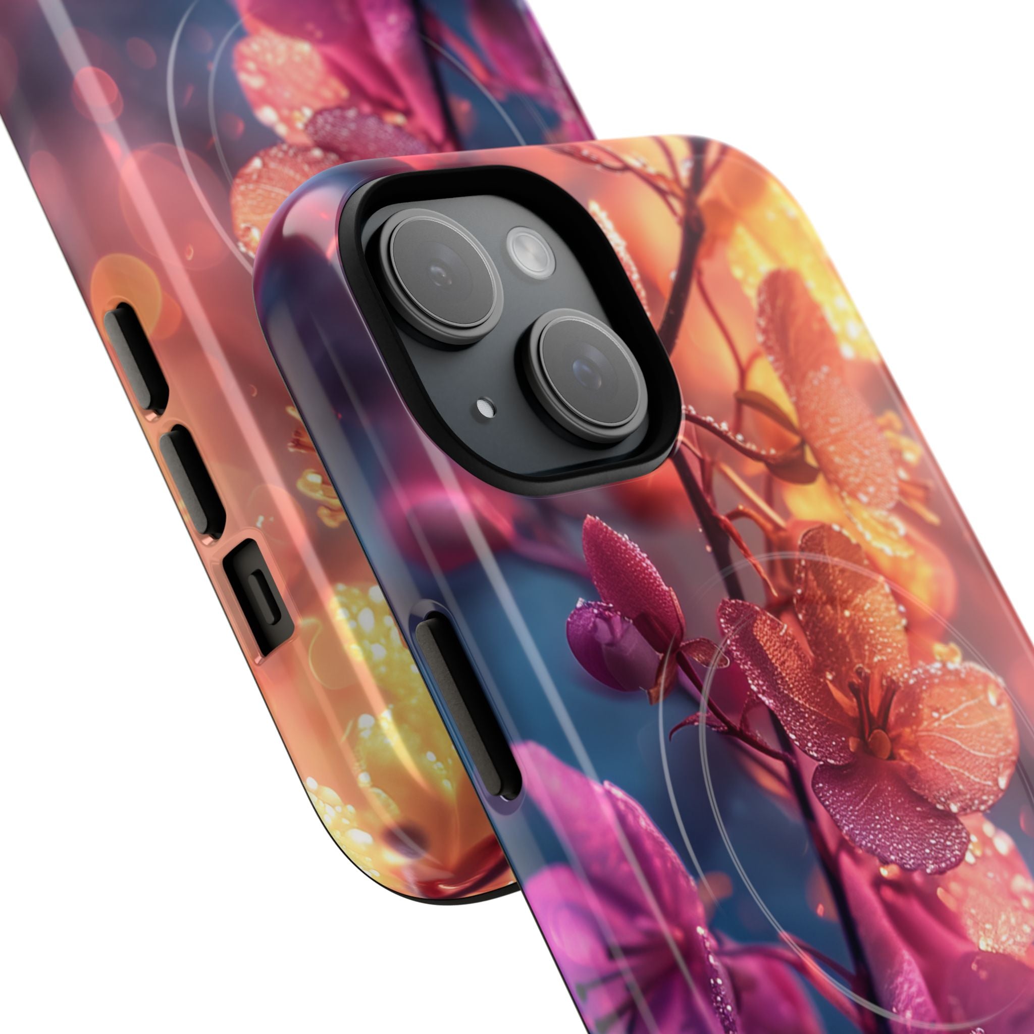 Pink Bloom Serenity - Tough + MagSafe® iPhone 15 Phone Case