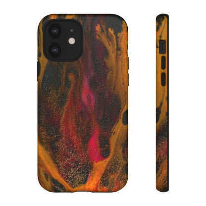 Bon Fire Ink Art iPhone Case (Protective) iPhone 12 Matte Phone Case