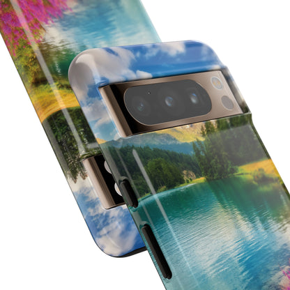 Azure Alpine Lake Phone Case - Protective Phone Case