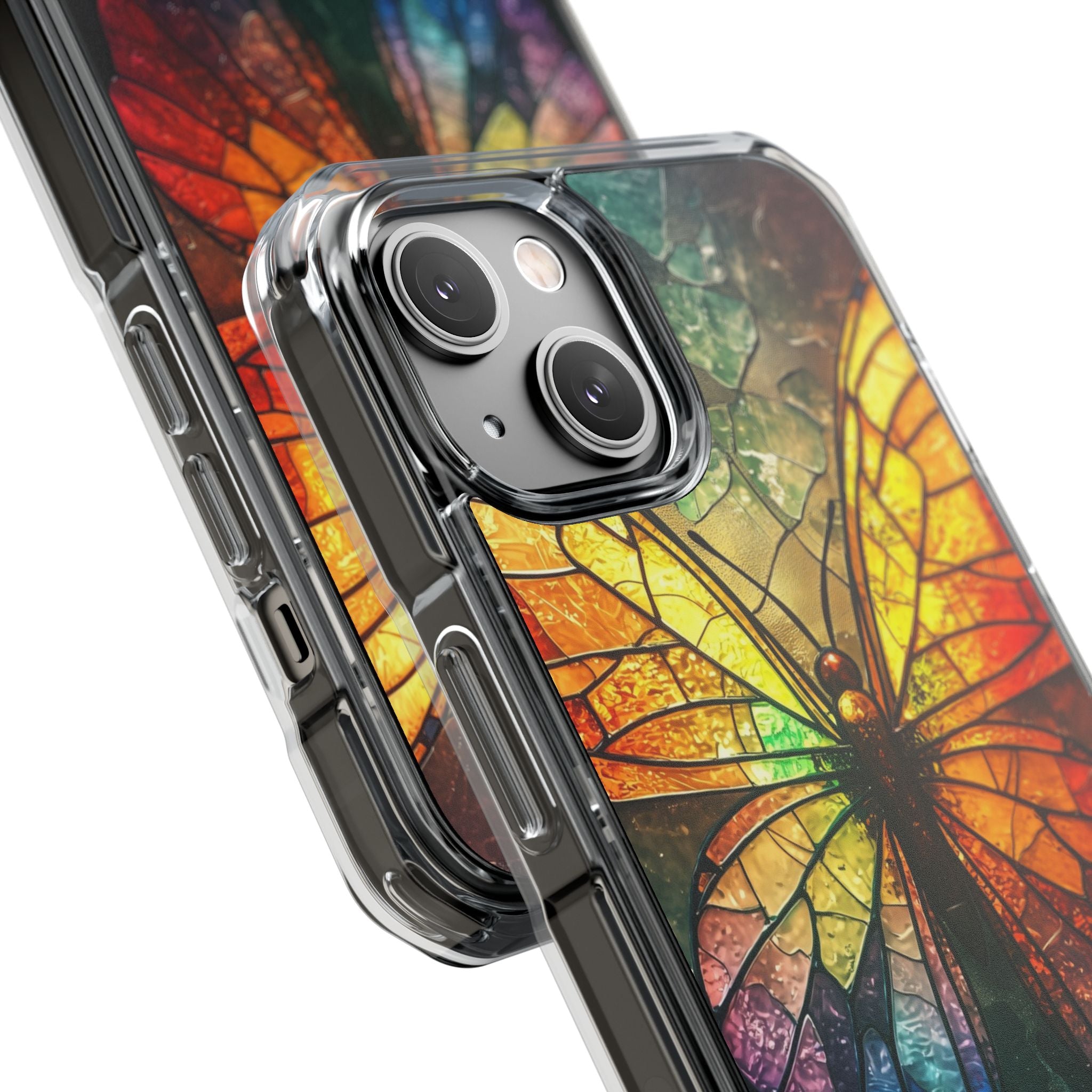 Stained Glass Butterfly iPhone 14 Case - Impact