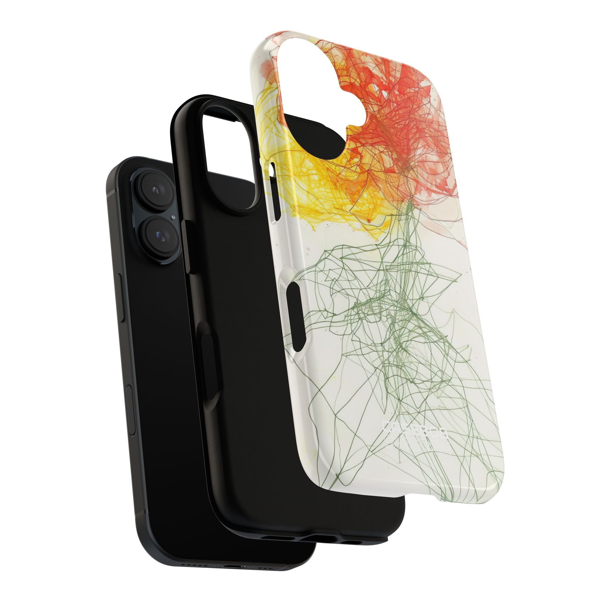 Fiery Blossom Tangle iPhone 16 - Tough