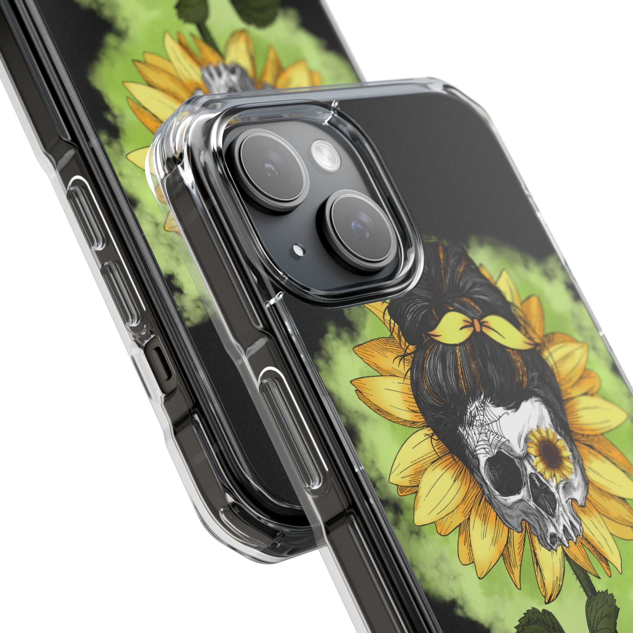 Sunflower Skull Fusion iPhone Case - Impact